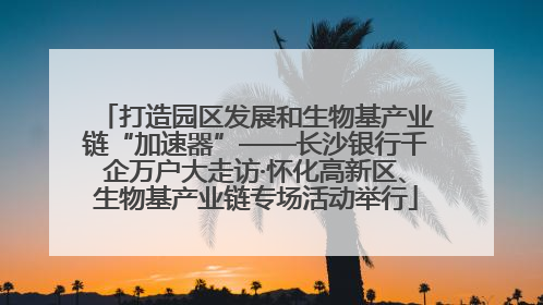 打造园区发展和生物基产业链“加速器”——长沙银行千企万户大走访·怀化高新区、生物基产业链专场活动举行