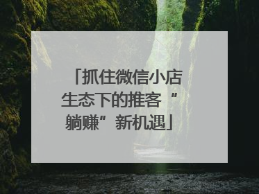 抓住微信小店生态下的推客“躺赚”新机遇