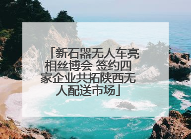 新石器无人车亮相丝博会 签约四家企业共拓陕西无人配送市场