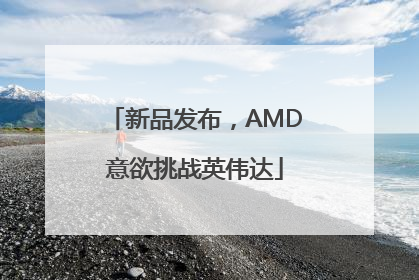新品发布，AMD意欲挑战英伟达