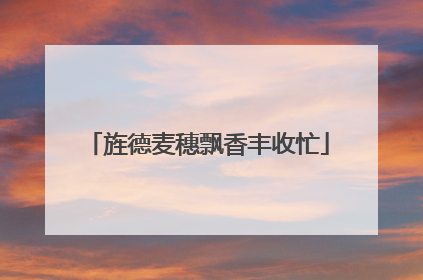 旌德麦穗飘香丰收忙