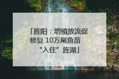 旌阳：增殖放流促修复 10万尾鱼苗“入住”旌湖