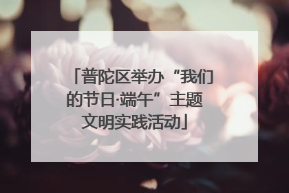普陀区举办“我们的节日·端午”主题文明实践活动
