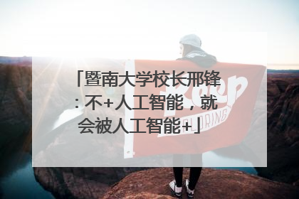 暨南大学校长邢锋：不+人工智能，就会被人工智能+