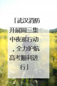 武汉消防开展周三集中夜巡行动，全力护航高考顺利进行