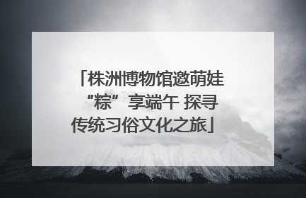 株洲博物馆邀萌娃“粽”享端午 探寻传统习俗文化之旅