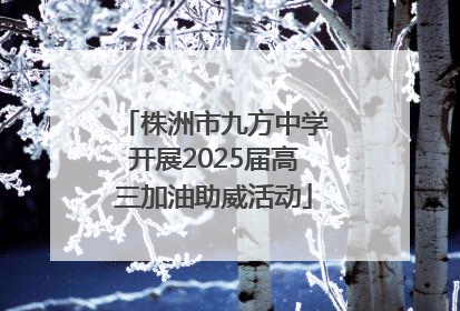 株洲市九方中学开展2025届高三加油助威活动
