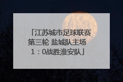 江苏城市足球联赛第三轮 盐城队主场1：0战胜淮安队
