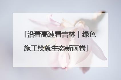 沿着高速看吉林｜绿色施工绘就生态新画卷
