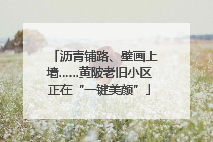 沥青铺路、壁画上墙……黄陂老旧小区正在“一键美颜”