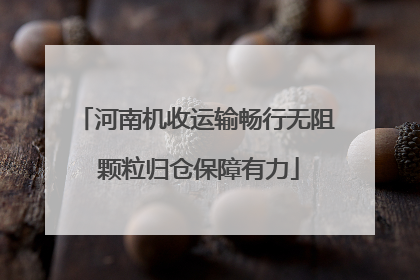 河南机收运输畅行无阻 颗粒归仓保障有力