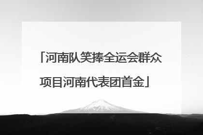 河南队笑捧全运会群众项目河南代表团首金