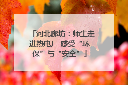 河北廊坊：师生走进热电厂 感受“环保”与“安全”