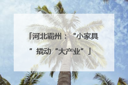 河北霸州：“小家具”撬动“大产业”