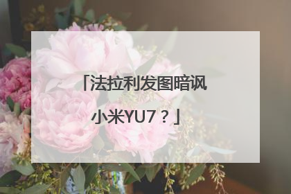法拉利发图暗讽小米YU7？