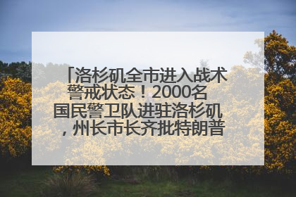 洛杉矶全市进入战术警戒状态！2000名国民警卫队进驻洛杉矶，州长市长齐批特朗普“制造混乱”