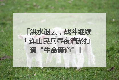 洪水退去，战斗继续！连山民兵昼夜清淤打通“生命通道”