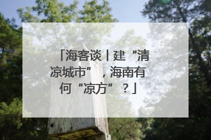 海客谈丨建“清凉城市”，海南有何“凉方”？