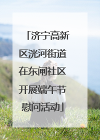 济宁高新区洸河街道在东闸社区开展端午节慰问活动