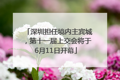 深圳担任境内主宾城，第十一届上交会将于6月11日开幕