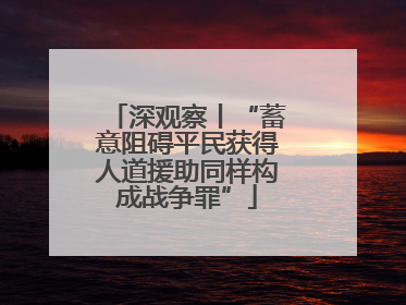 深观察丨“蓄意阻碍平民获得人道援助同样构成战争罪”