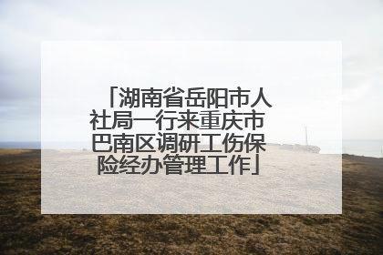 湖南省岳阳市人社局一行来重庆市巴南区调研工伤保险经办管理工作