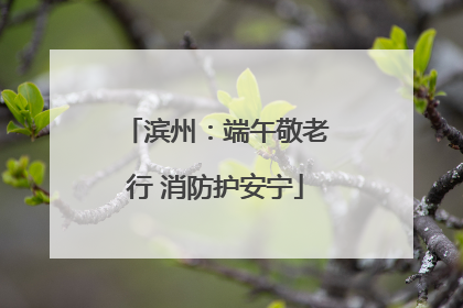 滨州：端午敬老行 消防护安宁