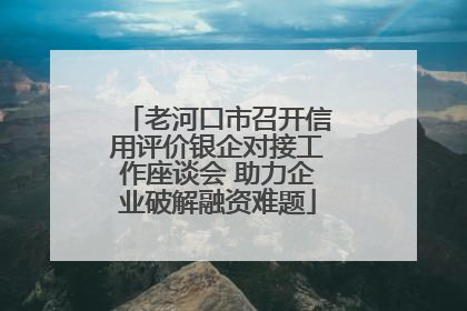 老河口市召开信用评价银企对接工作座谈会 助力企业破解融资难题