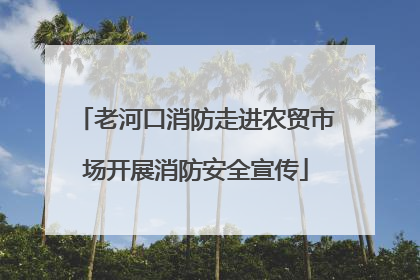 老河口消防走进农贸市场开展消防安全宣传