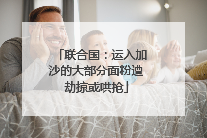 联合国：运入加沙的大部分面粉遭劫掠或哄抢