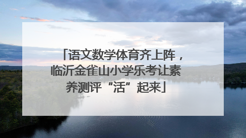 语文数学体育齐上阵，临沂金雀山小学乐考让素养测评“活”起来