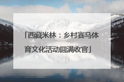 西藏米林：乡村赛马体育文化活动圆满收官