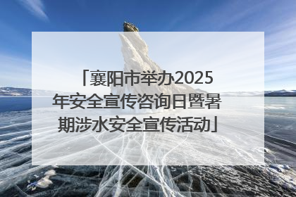 襄阳市举办2025年安全宣传咨询日暨暑期涉水安全宣传活动