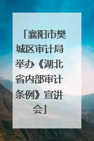 襄阳市樊城区审计局举办《湖北省内部审计条例》宣讲会