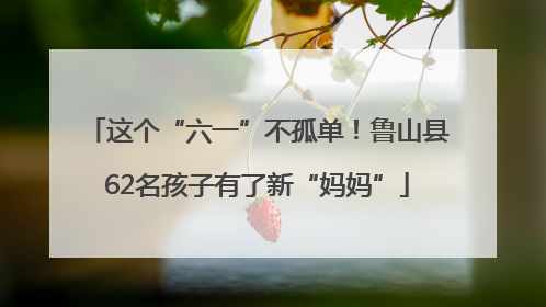 这个“六一”不孤单！鲁山县62名孩子有了新“妈妈”
