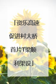 资乐高速促进村大桥首片T梁顺利架设