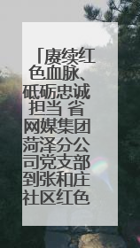 赓续红色血脉、砥砺忠诚担当 省网媒集团菏泽分公司党支部到张和庄社区红色基因传承馆开展主题党日活动