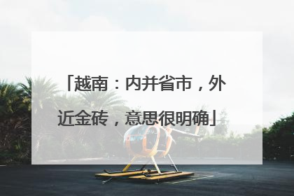 越南：内并省市，外近金砖，意思很明确