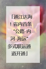 通江达海！省内首条“公路-内河-海运”多式联运通道开通