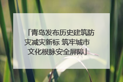 青岛发布历史建筑防灾减灾新标 筑牢城市文化根脉安全屏障