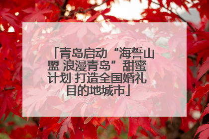 青岛启动“海誓山盟 浪漫青岛”甜蜜计划 打造全国婚礼目的地城市