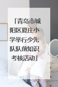 青岛市城阳区夏庄小学举行少先队队前知识考核活动