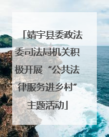靖宇县委政法委司法局机关积极开展“公共法律服务进乡村”主题活动