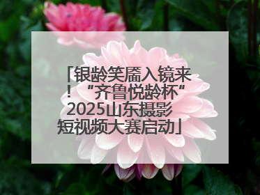 银龄笑靥入镜来！“齐鲁悦龄杯”2025山东摄影短视频大赛启动
