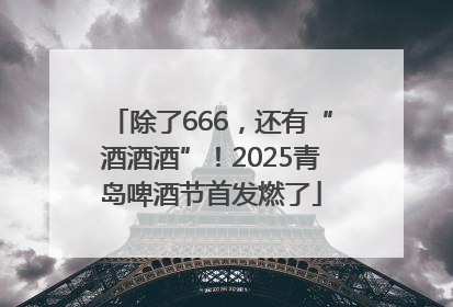 除了666，还有“酒酒酒”！2025青岛啤酒节首发燃了