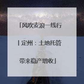 风吹麦浪一线行丨定州：土地托管带来稳产增收