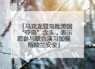 马克龙登岛批美国“夺岛”念头，表示愿参与联合演习加强格陵兰安全
