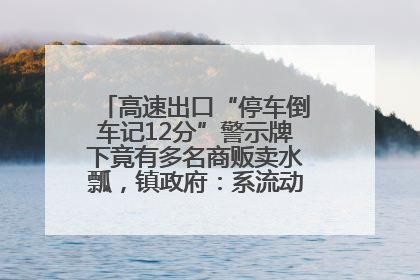 高速出口“停车倒车记12分”警示牌下竟有多名商贩卖水瓢，镇政府：系流动摊位，已多次劝离