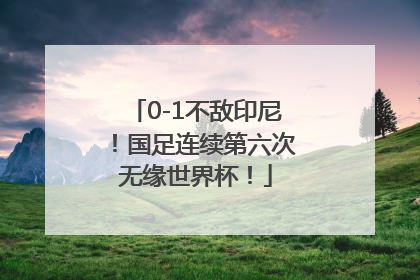 0-1不敌印尼！国足连续第六次无缘世界杯！