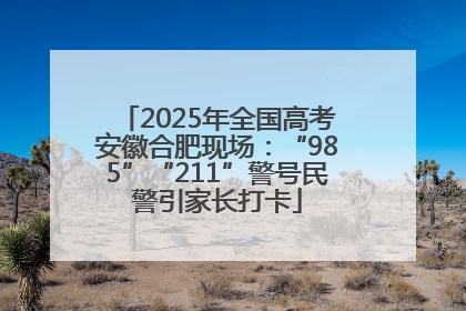 2025年全国高考安徽合肥现场：“985”“211”警号民警引家长打卡